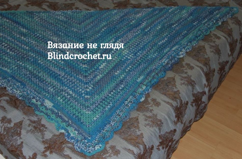 Шаль крючком БЫСТРО И ПРОСТО МК для новичков Простой узор для шали Урок 62 Simple crochet shawl